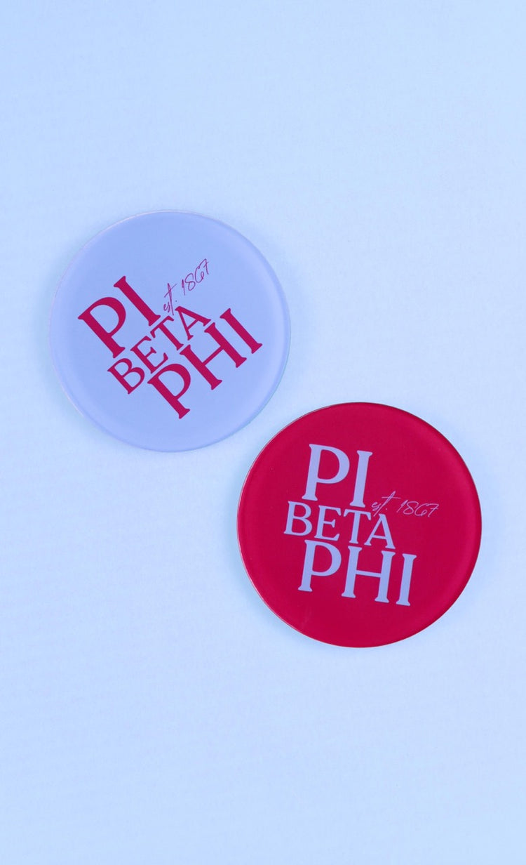 Pi Beta Phi Acrylic Coasters