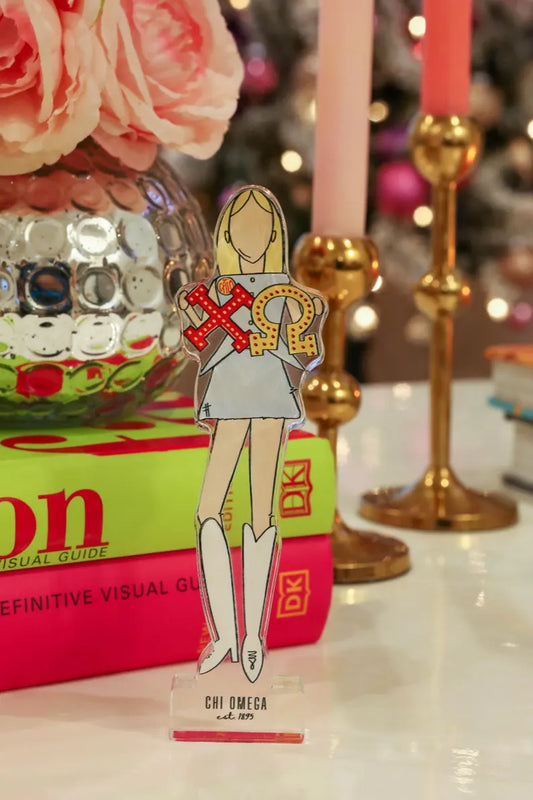 Chi Omega Acrylic Block Shelfie