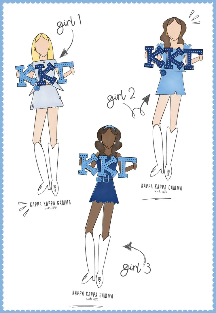 Kappa Kappa Gamma Acrylic Block Shelfie