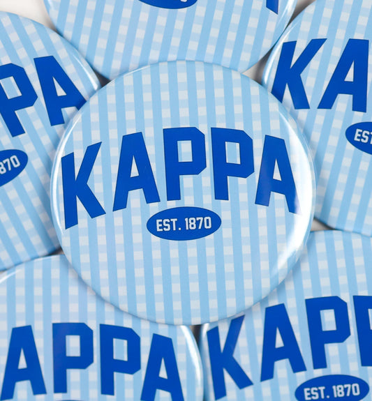 Kappa Kappa Gamma Gingham Button