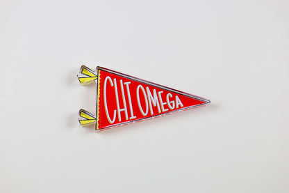 Chi Omega Acrylic Pennant Flag Shelfie