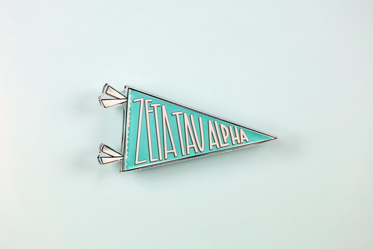 Zeta Tau Alpha Acrylic Pennant Flag Shelfie