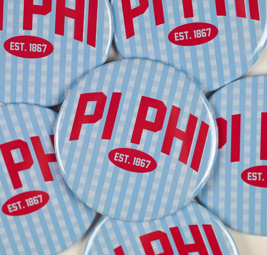 Pi Beta Phi Gingham Button