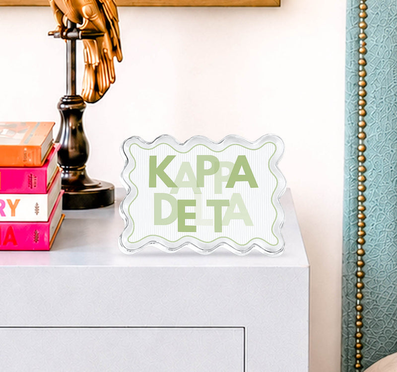 Kappa Delta Scallop Acrylic Shelfie