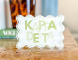 Kappa Delta Scallop Acrylic Shelfie lifestyle photo