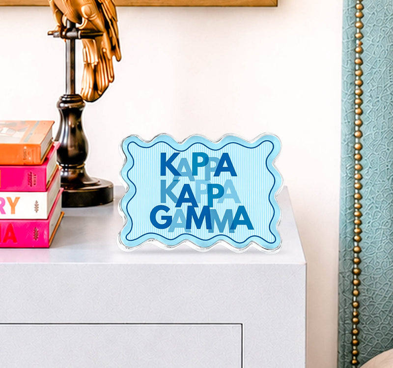 Kappa Kappa Gamma Scallop Acrylic Shelfie