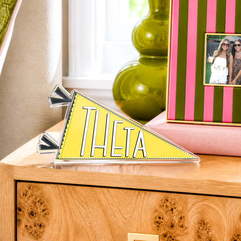 Kappa Alpha Theta Acrylic Pennant Flag Shelfie