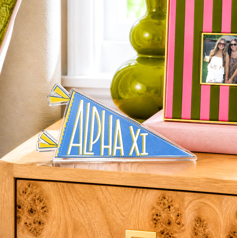 Alpha Xi Delta Acrylic Pennant Flag Shelfie