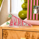 Alpha Chi Omega Acrylic Pennant Flag Shelfie