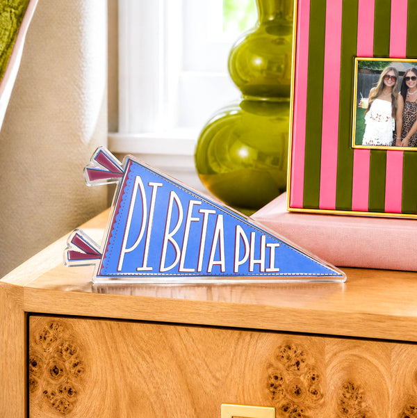 Pi Beta Phi Acrylic Pennant Flag Shelfie