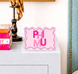 Phi Mu Scallop Acrylic Shelfie