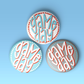 Polka Dot Game Day Button - Blue & Red