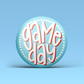 Polka Dot Game Day Button - Blue & Red