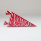 Arkansas Pennant Flag Acrylic Block Shelfie