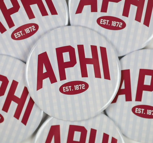 Alpha Phi Gingham Button