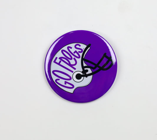 Go Frogs Helmet Button