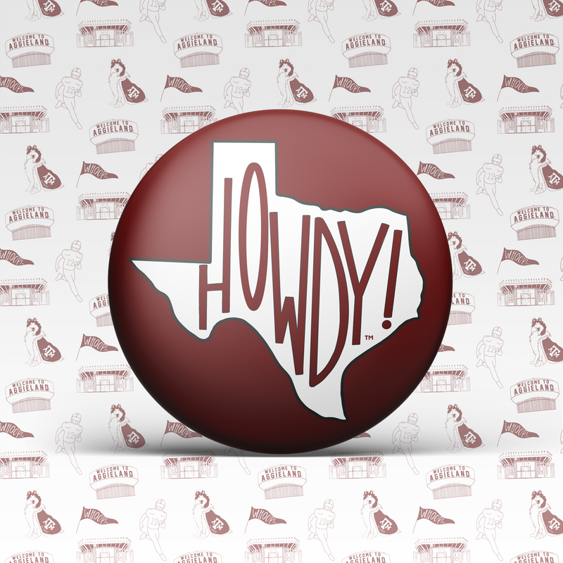 Howdy Texas Button