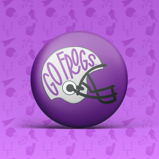 Go Frogs Helmet Button