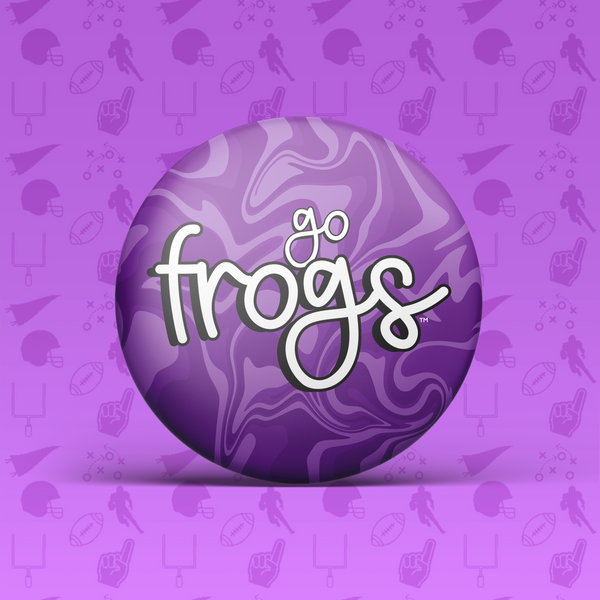 Go Frogs Swirl Button