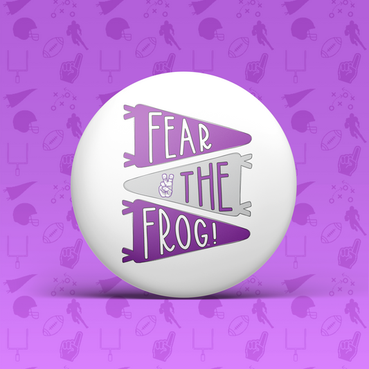 Fear The Frog Pennant Flag Button