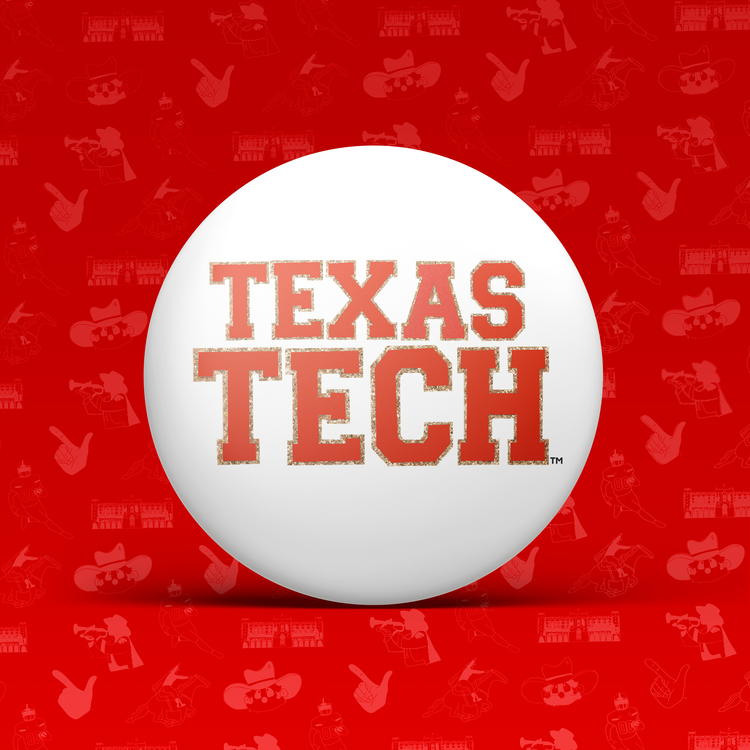 Texas Tech Patch Letters Button