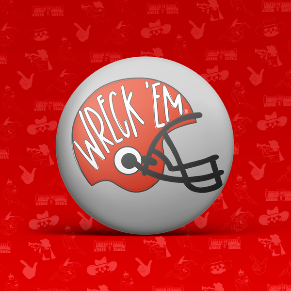 Wreck 'Em Helmet Button