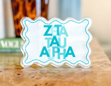 Zeta Tau Alpha Scallop Acrylic Shelfie lifestyle photo
