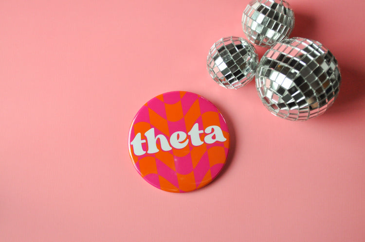Kappa Alpha Theta Checkered Button