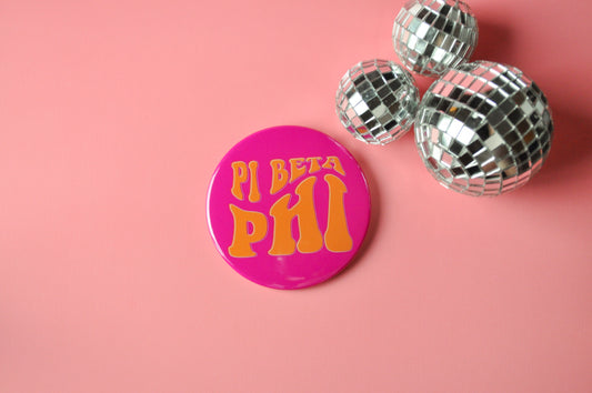 Pi Beta Phi Groovy Button