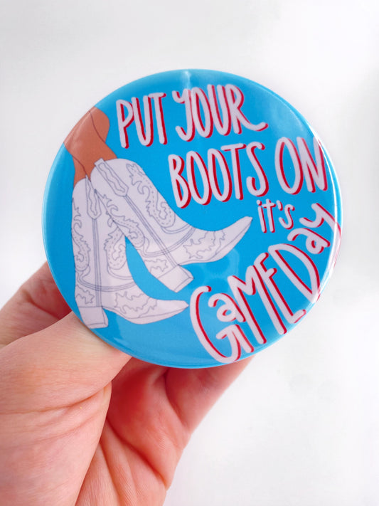 Put Your Boots On Button