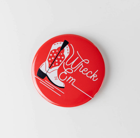 Wreck 'Em Boots Button