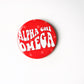 Alpha Chi Omega Groovy Star Button - Red