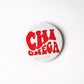 Chi Omega Groovy Star Button - White