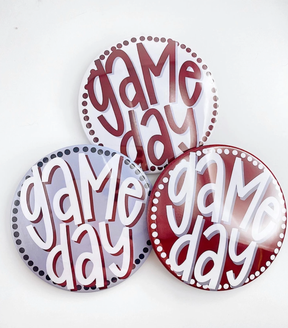 Polka Dot Game Day Button Maroon Tailgated Co Polka dot game day button maroon tailgated co