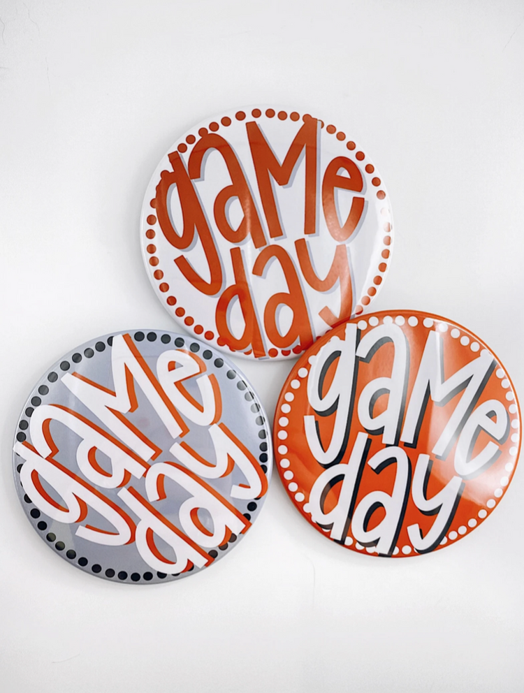 Polka Dot Game Day Button