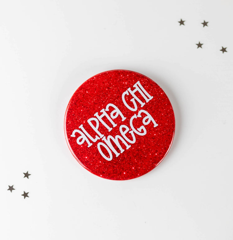 Alpha Chi Omega Red Glitter