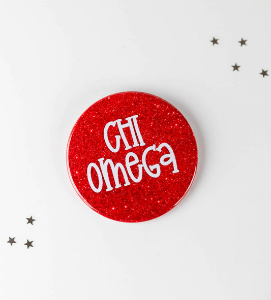 Chi Omega Red Glitter