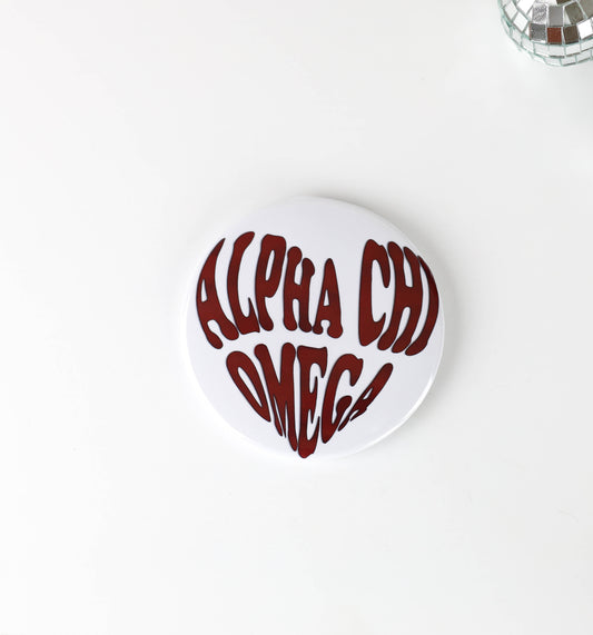 Alpha Chi Omega Heart - Maroon