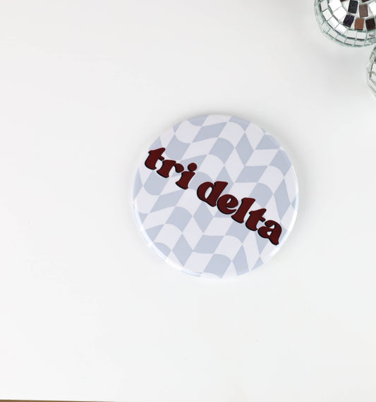 Tri Delta Checkered - Maroon