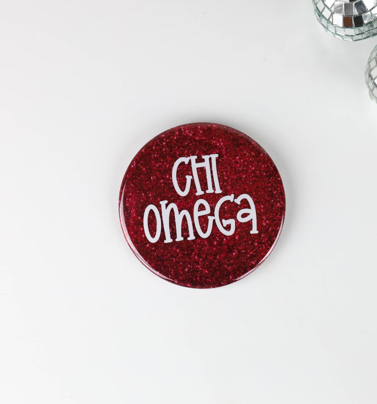 Chi Omega Maroon Glitter