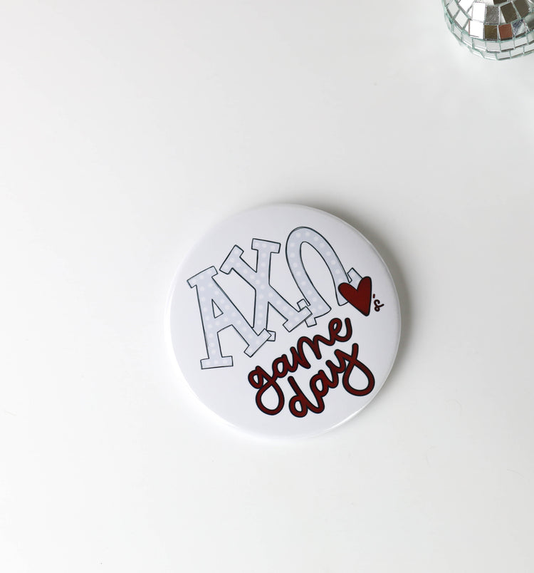 Alpha Chi Omega Sorority Game Day Tailgate Buttons Game Day Pins