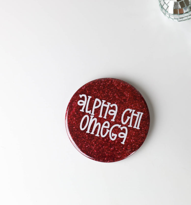 Alpha Chi Omega Maroon Glitter